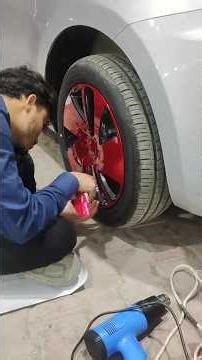 Swift Rim Red Wrap #CarMods #Satisfying #Customization #WheelMafia #Viral