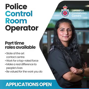 Being a Police Control Room Operator (PCRO) is more than just taking calls. You are the first point of contact for people in need. A job in our control room is varied, dynamic and most importantly, the work done here can have a positive impact on people’s lives. Think you would be a perfect fit for this role? Click the link below to learn more about our part-time PCRO vacancies. 👇 https://orlo.uk/H3A5D Applications close Wednesday 18th October. | Lancashire Police
