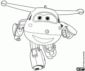 Jett from Super Wings coloring page printable game