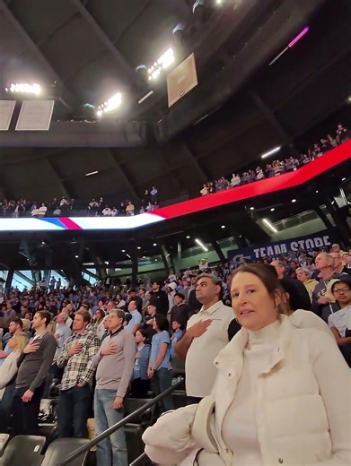 National anthem at Georgia Tech's McCamish Pavilion before tipoff vs No. 16 North Carolina (1/31/26)