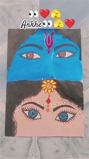 Ankhya me ankh mne ghali jo bairan 👀🫣❤️art by Durga(Divya)Kuntal🤗