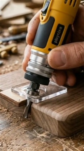 Mini electric corner radius router (template-guided rounding type) #tools #woodworking #wood #diy