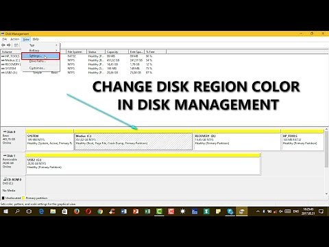 Change Disk Region Color in Disk Management