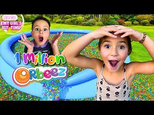 1 Million Orbeez Pool! 💦🌈 Emy’s Girls First Time Playing with Water Beads!