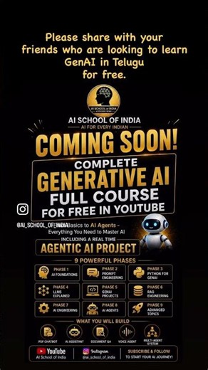 🚀 Complete Generative AI Full Course – From Basics to AI Agents (FREE)