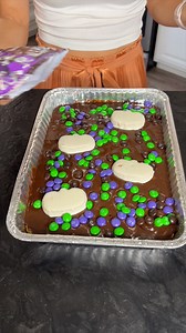 8.2K views · 117 reactions | The best Halloween cookie bars Lauren makes an easy layered dessert inspired by halloween. She uses cookie dough, brownie mix, and oreos. | Whisk Takers | Facebook