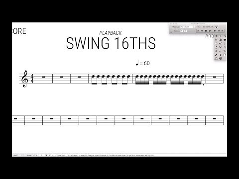 Swing 16ths (With Playback) | Finale Superuser