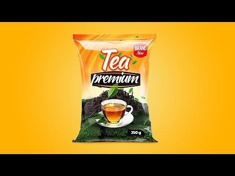 Professional Tea Branding Packaging Design | Adobe Photoshop Tutorial