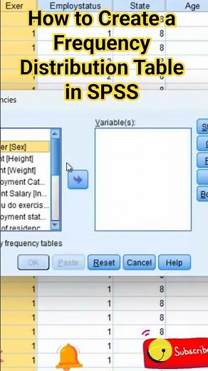 How to Create a Frequency Distribution Table in SPSS #frequencytable