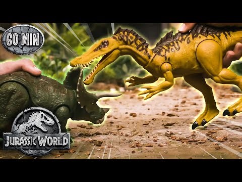 EPIC Dino Battles! | Jurassic World | Mattel Action! | 60+ Minutes