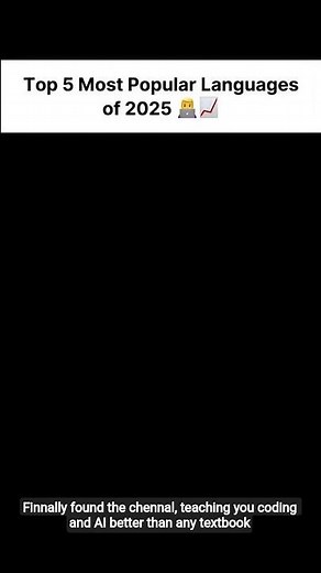 Top 5 Most Popular Programming Languages in 2025 🚀 #developer #bca #btech #mca #programming
