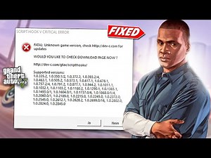 GTA 5 Script Hook V Critical Error Fix ✅ | GTA V New Update Script Hook V Error | GTA 5 Mods Error