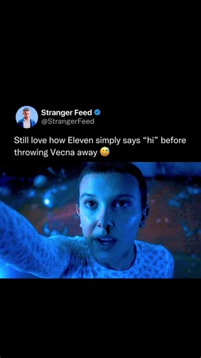 Stranger Feed on Instagram: "Such a great moment 🤭 🎥 Netflix | Stranger Things Eleven, portrayed by Millie Bobby Brown, is the central protagonist of Netflix’s Stranger Things. Raised in Hawkins Lab as Test Subject 011, she possesses powerful psychokinetic and telepathic abilities, including telekinesis, remote viewing, and the ability to access the Upside Down. After escaping the lab, Eleven forms deep bonds with Mike Wheeler and his friends, becoming the group’s strongest protector against s