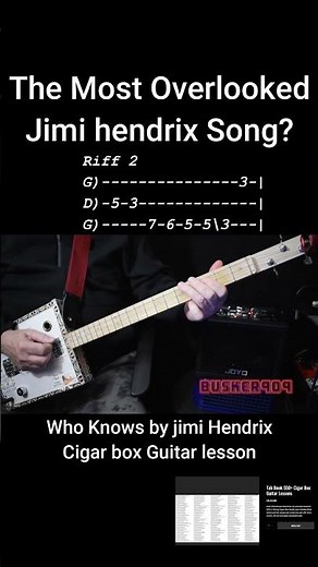 Is This The Most Overlooked Jimi Hendrix Song? | Cigar Box Guitar Lesson "who Knows" by Jimi Hendrix