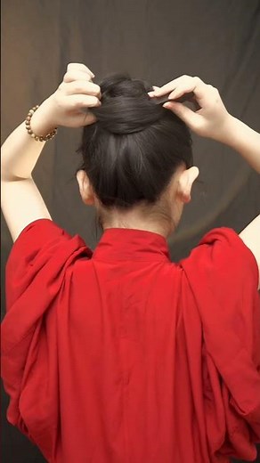 Really quick updo #hairstyle #hair #hairtutorial