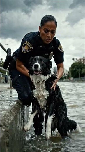 Dog gets saved by a cop what a thrilling rescue operation # #rescueme #k9unit#shorts