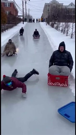 Engineering fraternity sled trials #winter #sleds #fratboys
