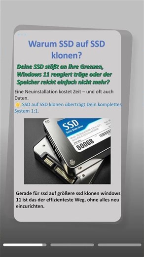 SSD voll? Windows 11 langsam? So löst SSD auf größere SSD klonen Windows 11 das Problem #pc#upgrade