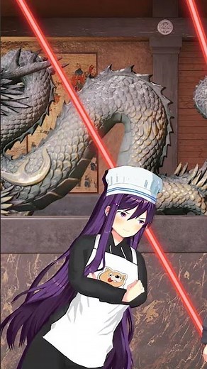 Dokis Steal the Mona Lisa🎨(DDLC Voiced Animation) #ddlc #shorts