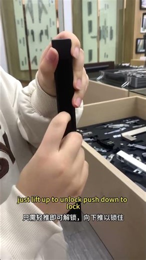 Check out this amazing sliding lock. Just lift up to unlock, push down to lock. #hardware #factory