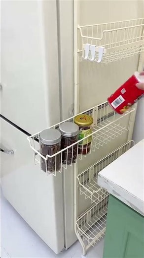 Space-Saving Retractable Shelf #kitchengadgets #spacesavingfurniture #mavigadgets #shorts