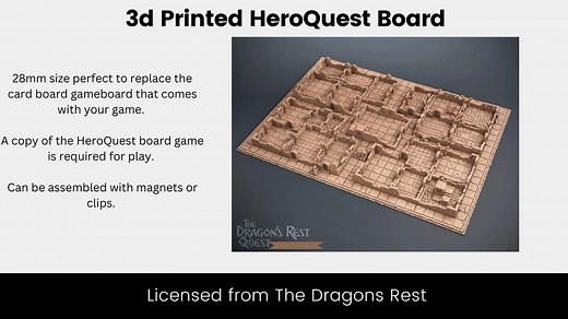 Dungeon Game Board - Dragons Rest - Heroquest & Dragonquest Compatible- 3D Printed - Etsy