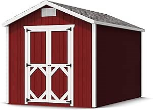 Little Cottage Co. 8x12 Classic Gable Shed with Floor, Outdoor Wood Storage Do-It-Yourself Precut Kit