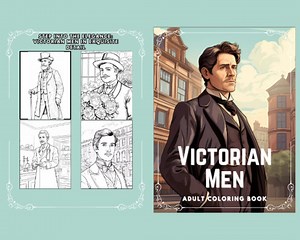 Victorian Men: Adult Coloring Book (DIGITAL DOWNLOAD) 29 Pages - Etsy