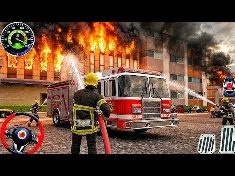 Fire Truck Rescue Simulator 3D - 911 US Emergency Firefighter Rescue - Android Gameplay