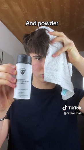 One-Sided Hair Styling with Black Mask Products