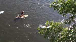 10K views · 94 reactions | The 1st annual "Pump House River Run" has started in RiverWalk. Hundreds compete in a combination of paddleboarding and running along the Catawba | WRHI Radio | Facebook