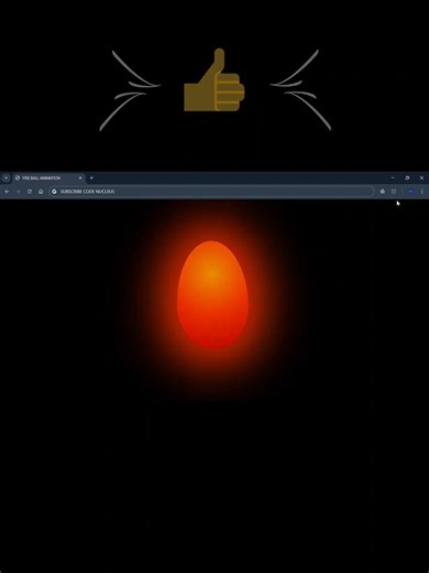 🔥 HTML & CSS FIRE BALL MOVING ANIMATION #coding #htmlcssjs #webdesign #shorts