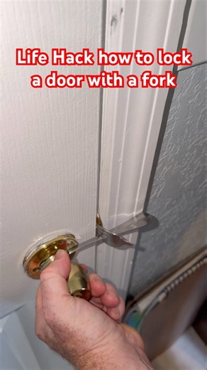 Great life hack for Doors! How to securely Lock a Door if the Lock is Broken #shorts