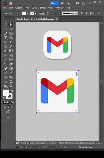Create Gmail Logo in Adobe Illustrator 2026