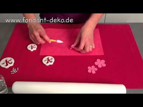 Fondant Blumen selber machen Dekoration