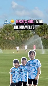 MESSI’S KIDS COOLING OFF IN MIAMI 🌴💦 #Messi #miami #intermiami #mls #soccer | Marca in English