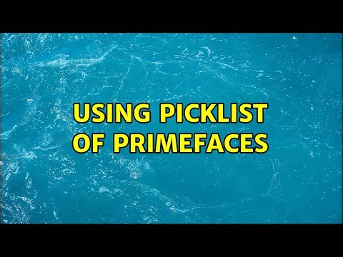 Using PickList of Primefaces