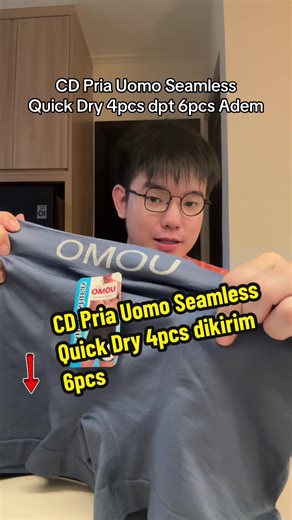 CD Pria Uomo Seamless Quick Dry: Beli 4pcs, Dapat 6pcs