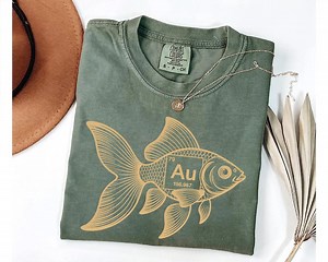 Elemental Goldfish T-shirt: Science Chemistry Periodic Table Art - Etsy
