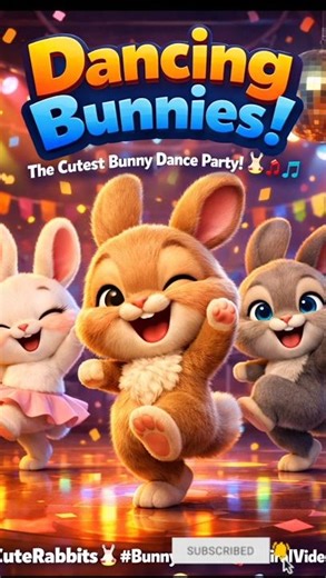 🐇💖Cute Dancing Rabbits in Pixar Style |Bunny Animation That Will Melt Your Heart #shorts #funny