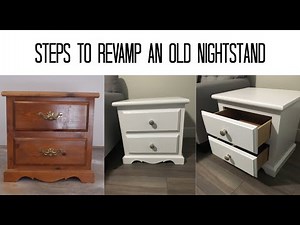 Nightstand Makeover with White Paint - Beginners Guide