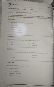 GR 12 GEOGRAPHY ASS BK 1ASSESSMEnASSESSMENT TASK 2: TOPIC 12... | Filo