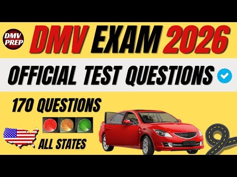 DMV Written Test 2026 | Practice Test 170 Questions and Answers