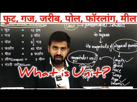What is Unit? | Foot | Inch | Chain | Furlong | pole | Civil Survey Lectures