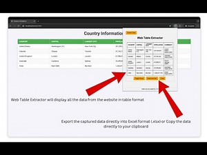 How to use Web table extractor Browser Extension: Zahir Alam Tech