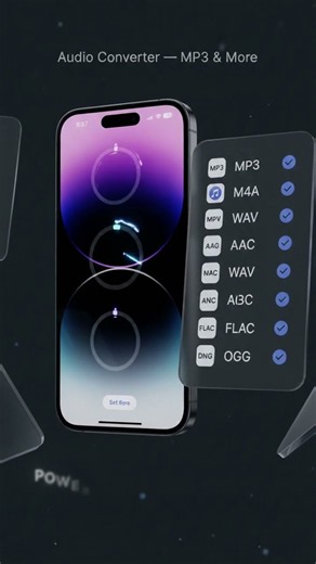 Best Audio Converter for iPhone! 🎧 Convert files to MP3, M4A, WAV, and batch process in seconds.​
