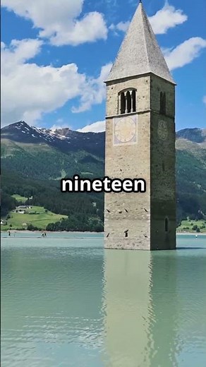 The Sunken Village of Curon The Myster #Curon #BellTower #Italy,