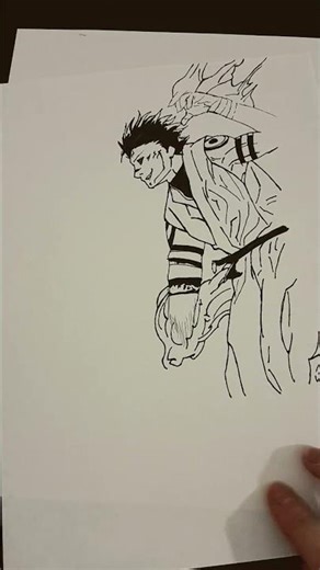 drawing + colouring sukuna's entry #anime #drawing #jujutsukaisen