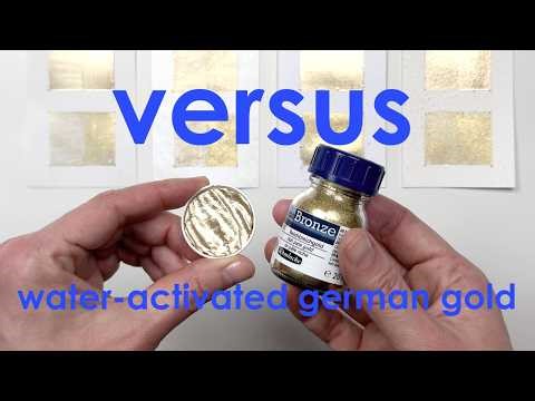 Coliro Pearl Colors vs Schmincke Aqua Bronze: German pale gold comparison