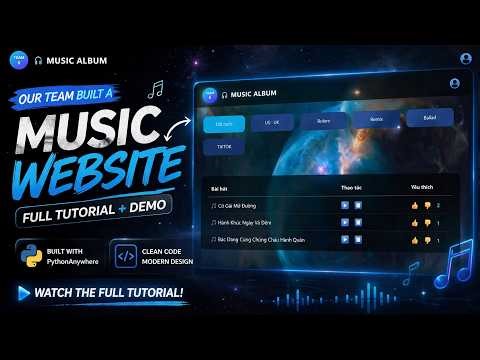 Our Team Built a Stunning Music Website with PythonAnywhere 🎵 🤘🏻| Full Tutorial